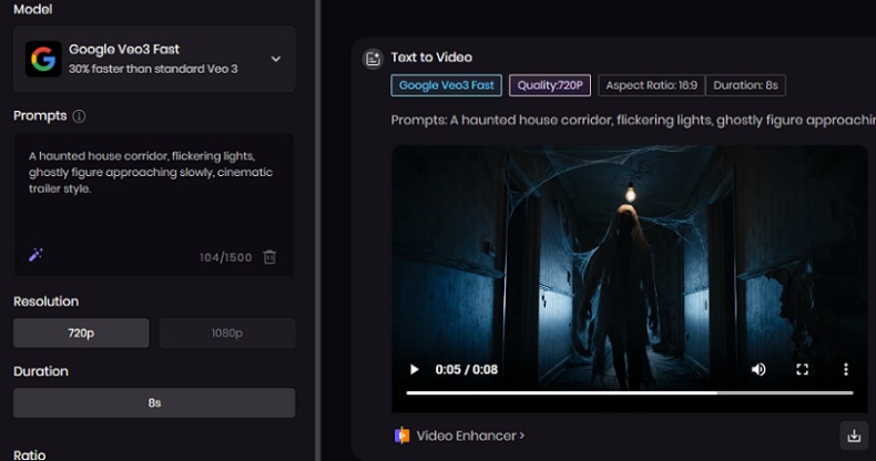 generated ai horror video