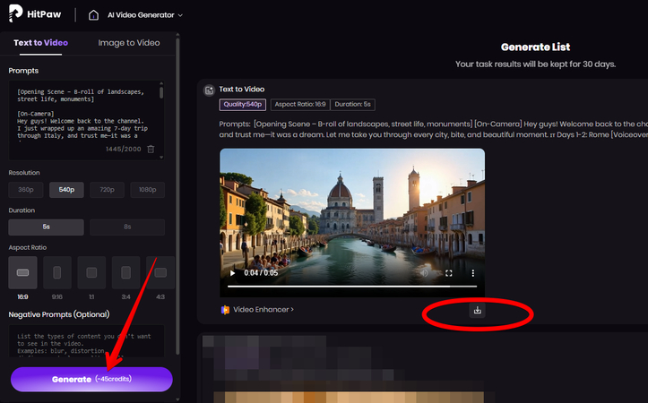 Generating a YouTube video with AI