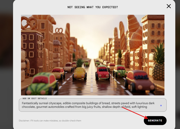 Generating more variations of the same prompt in Whisk AI