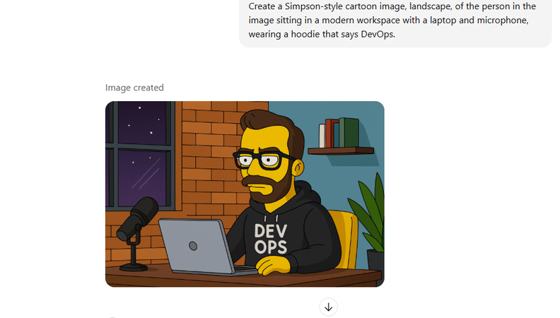 Generating the professional Simpsons character in ChatGPT