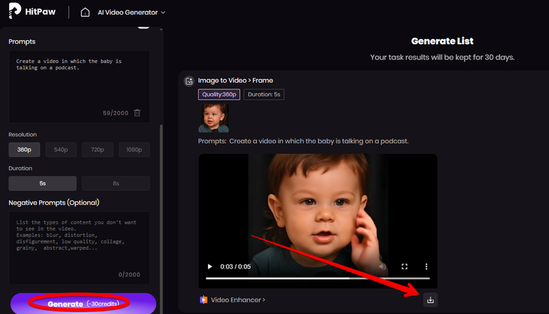 Generating Theo Von baby video