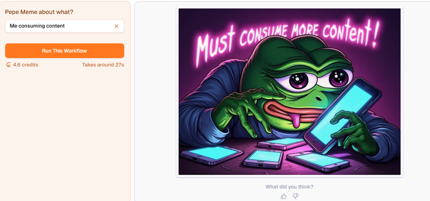 Glif Pepe meme generator