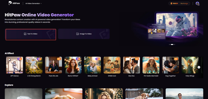 go to hitpaw online ai video generator