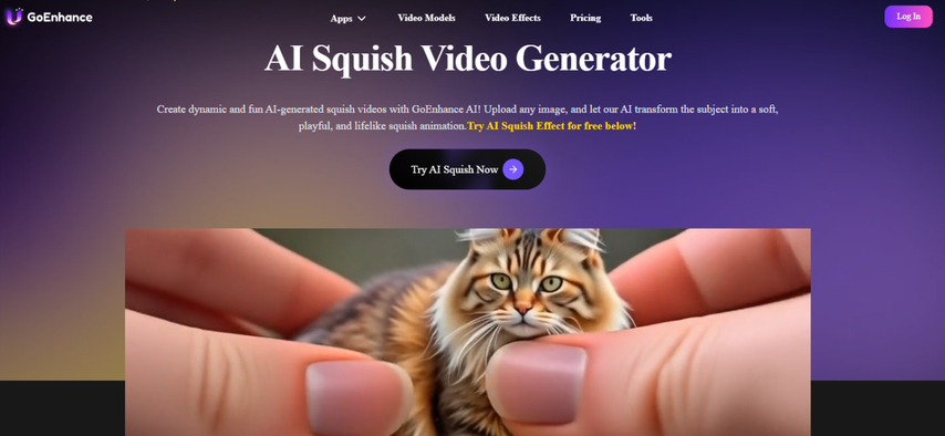 GoEnhance squish AI video effect