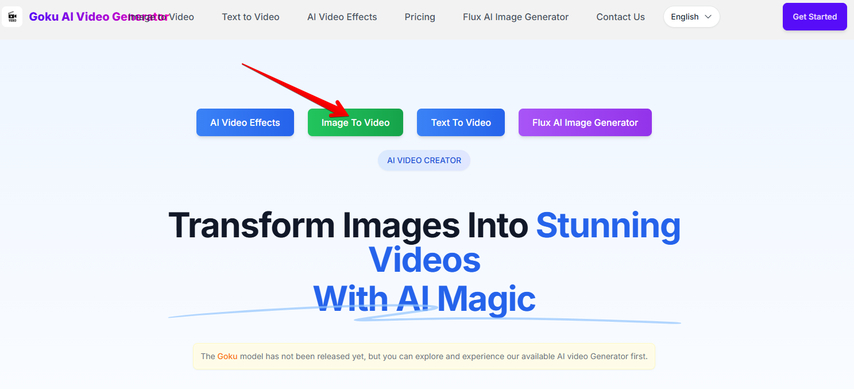 Goku AI Image to Video Generator