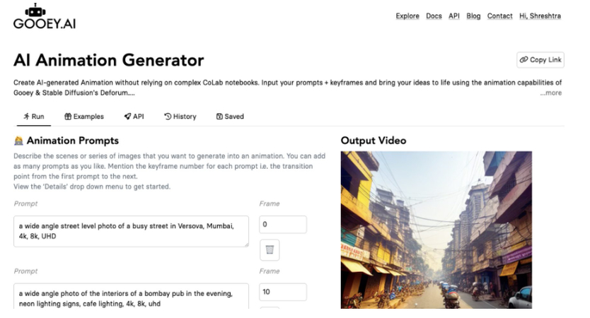 Gooey.ai animated video generator