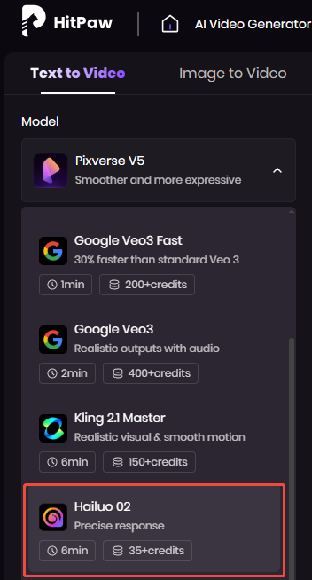 use hailuo ai 2.3 step 1