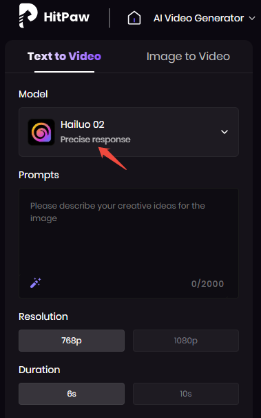 use hailuo ai 2.3 step 2