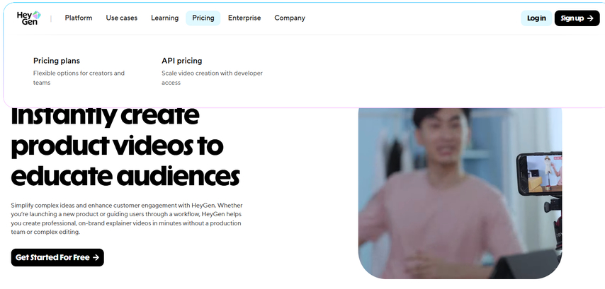 HeyGen AI explainer video maker