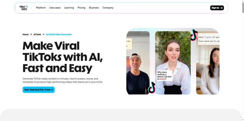 heygen ai tiktok video generator