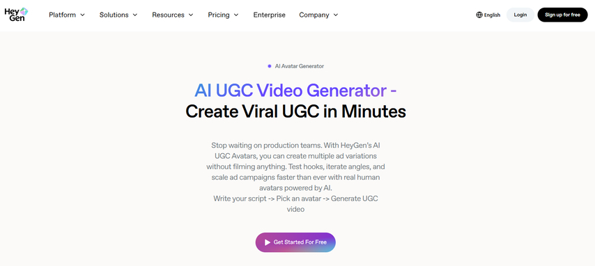 HeyGen AI UGC video ads creator