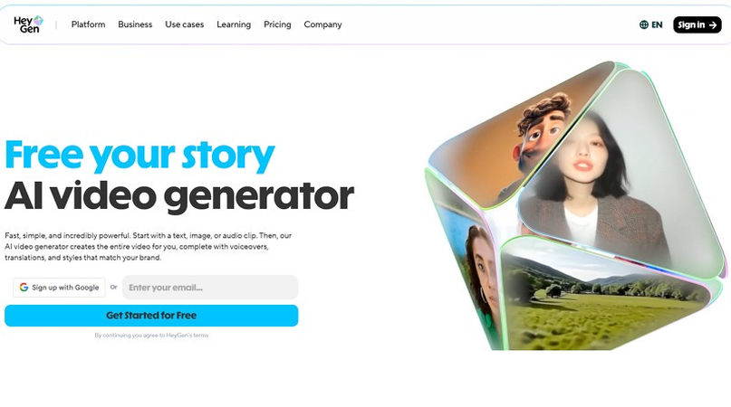 HeyGen Video Generator Interface
