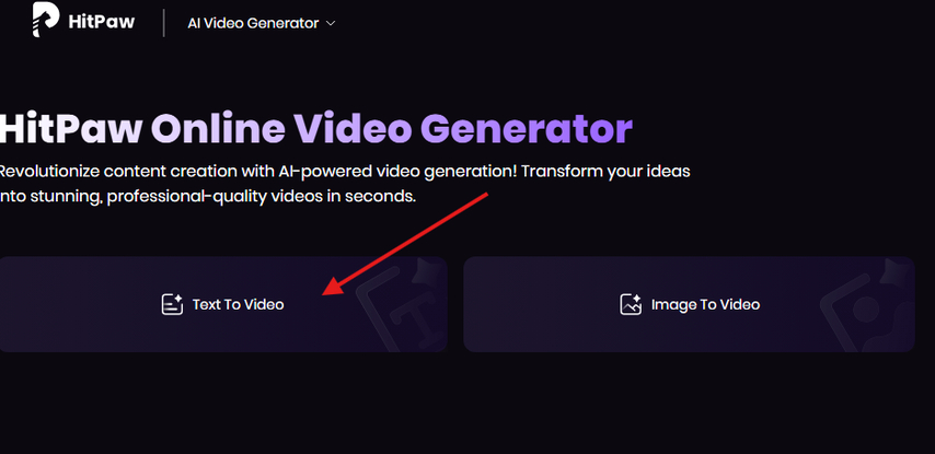 HiPaw Online Text to Video generator