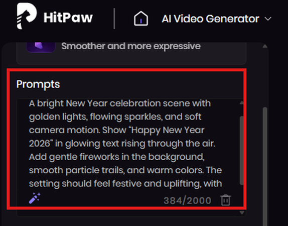 HiPaw Online writing text prompts