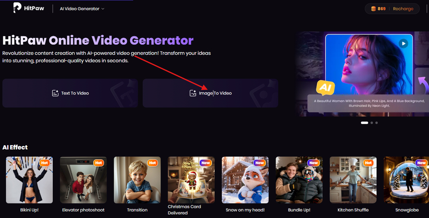 HitPaw AI Image to Video Generator