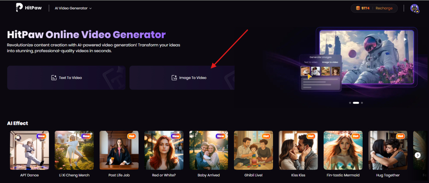 hitpaw online ai video generator