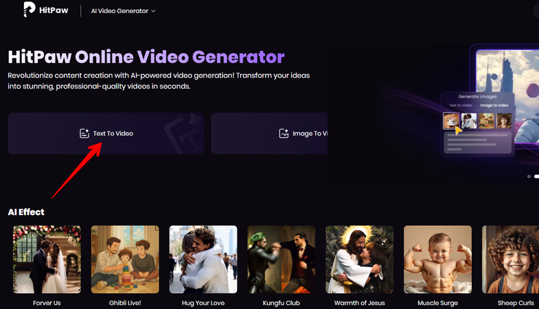 HitPaw AI Text to Video Generator