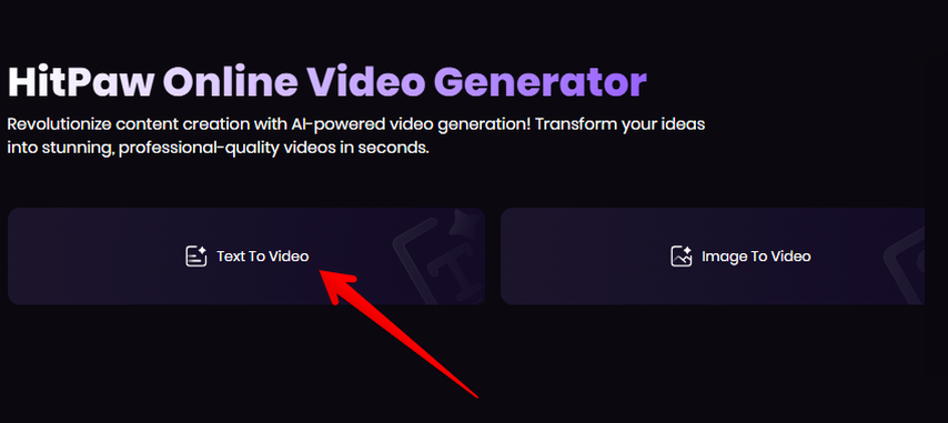 HitPaw AI Text to Video Generator