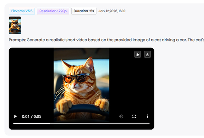 Preview and download your AI-generated TikTok video