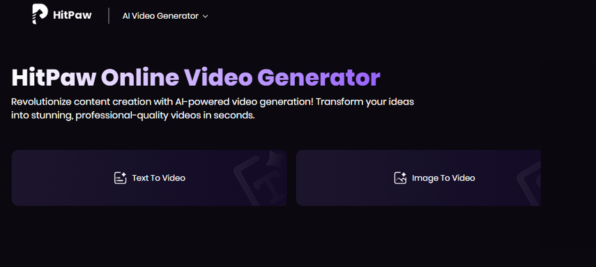 HitPaw AI Video Generator