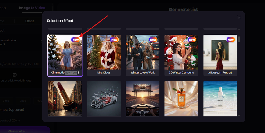 HitPaw Online select on effect