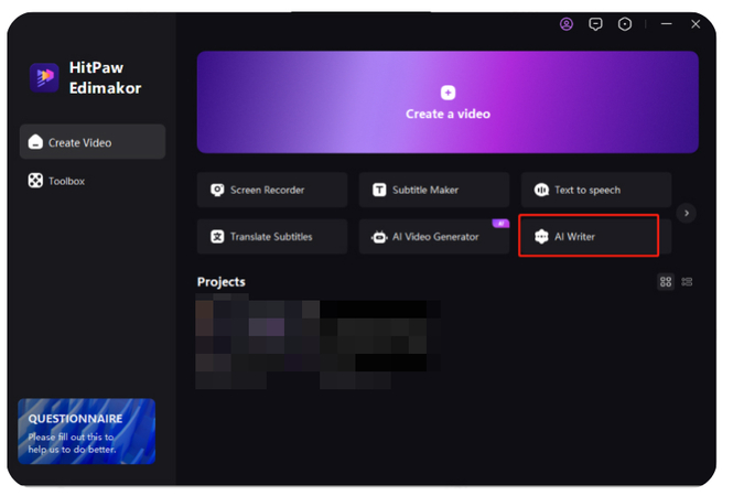 HitPaw Edimaker YouTube AI Script Writer