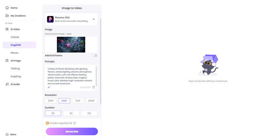 HitPaw Online ai flower video generator