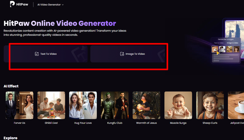 HitPaw Online AI Video Generator