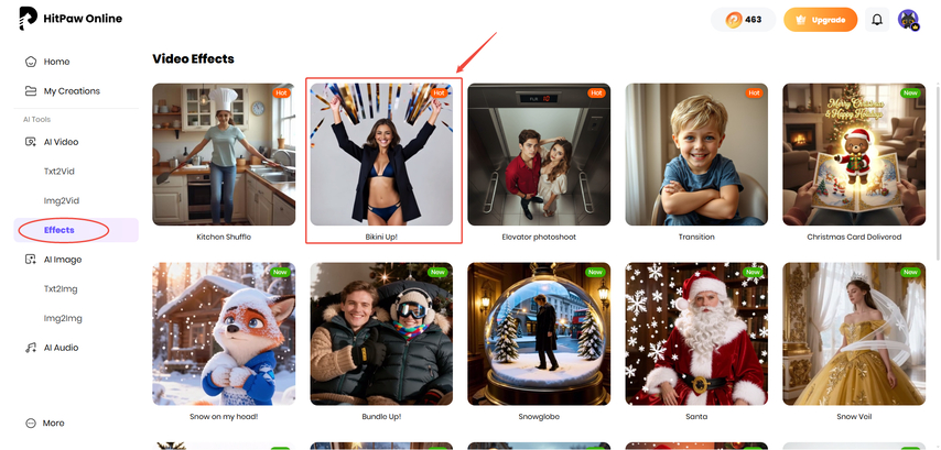 hitpaw online effects