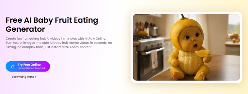 hitpaw online ai fruit video generator