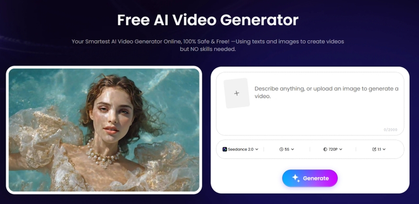 hitpaw online free video generator