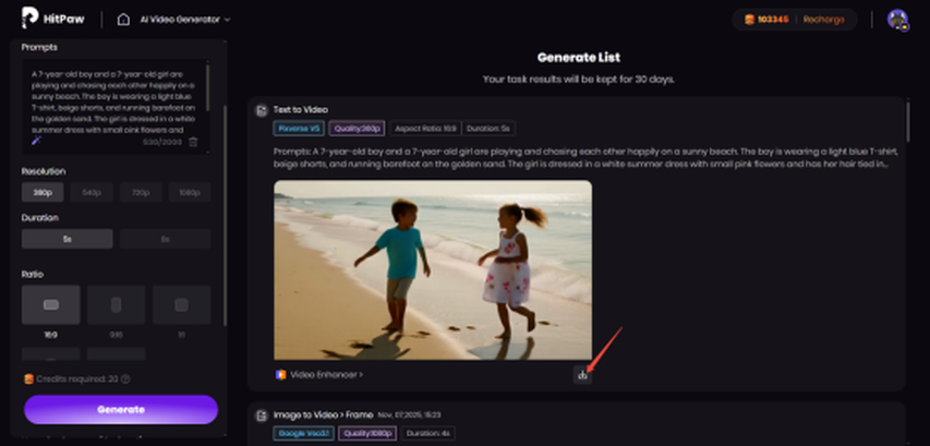 hitpaw online text to video download