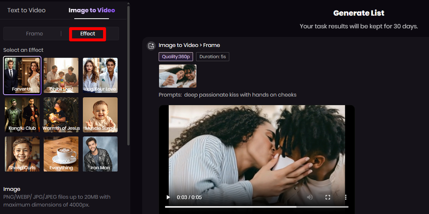 HitPaw Online Video Generator AI effects