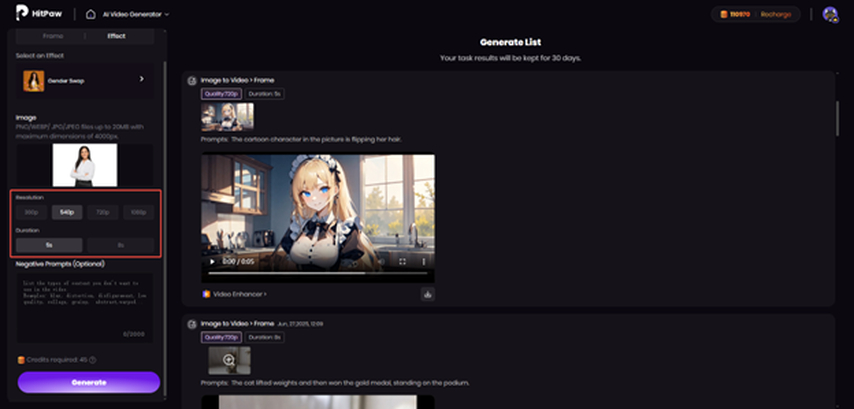 apply gender swap effect and customize video