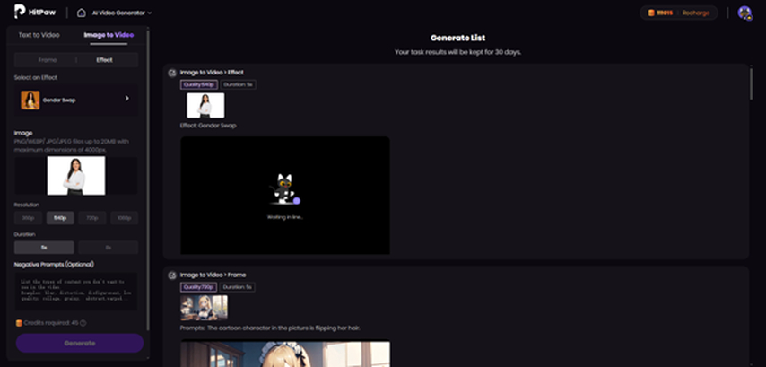 generate gender swap video