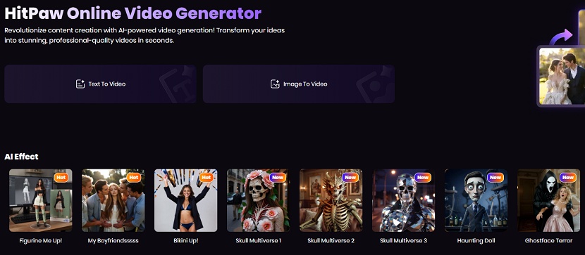 hitpaw online ai video generator