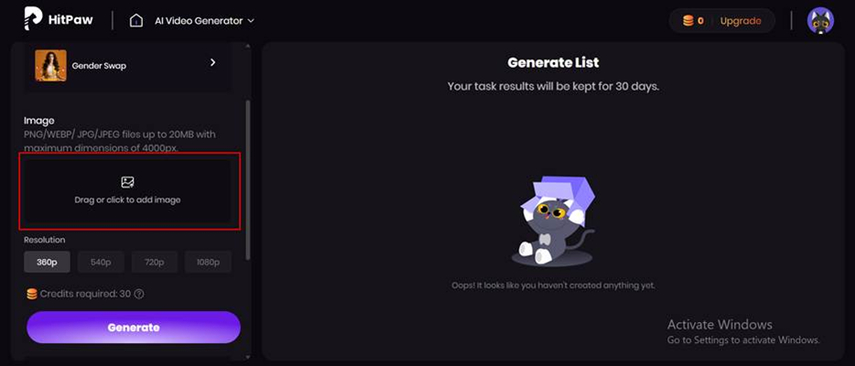 upload and reorder images