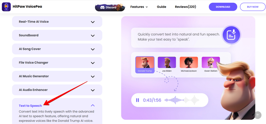 HitPaw VoicePea AI Voiceover Generator