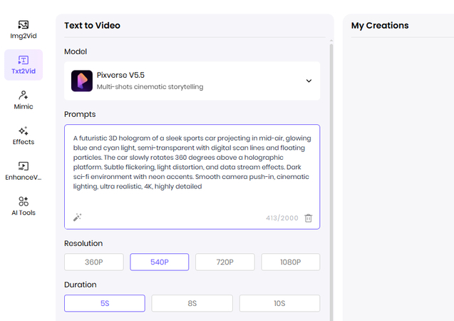HitPaw Online AI Hologram Video Generator