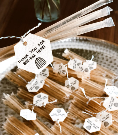 Honey stick prize for baby shower games