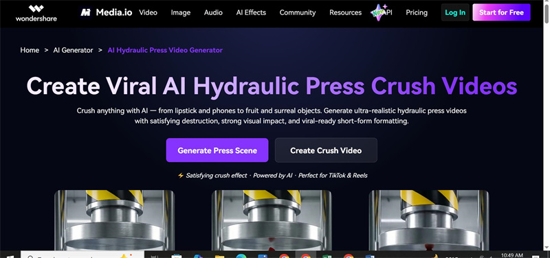 hydraulic video media.io