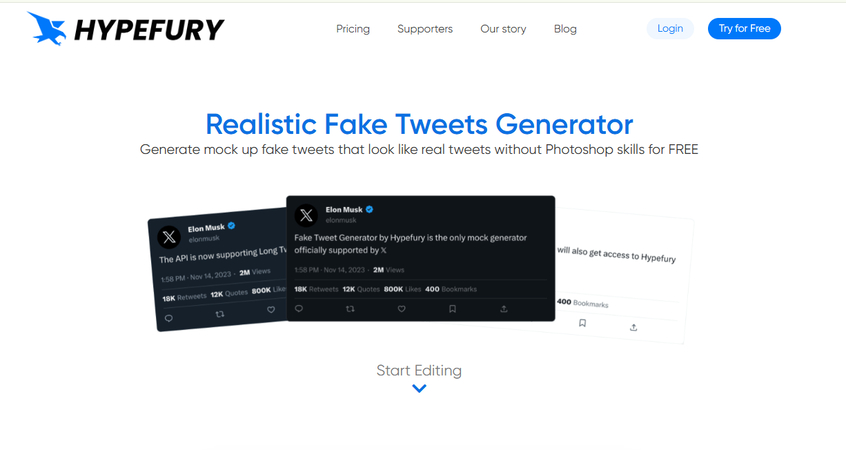 Hypefury AI Twitter meme maker