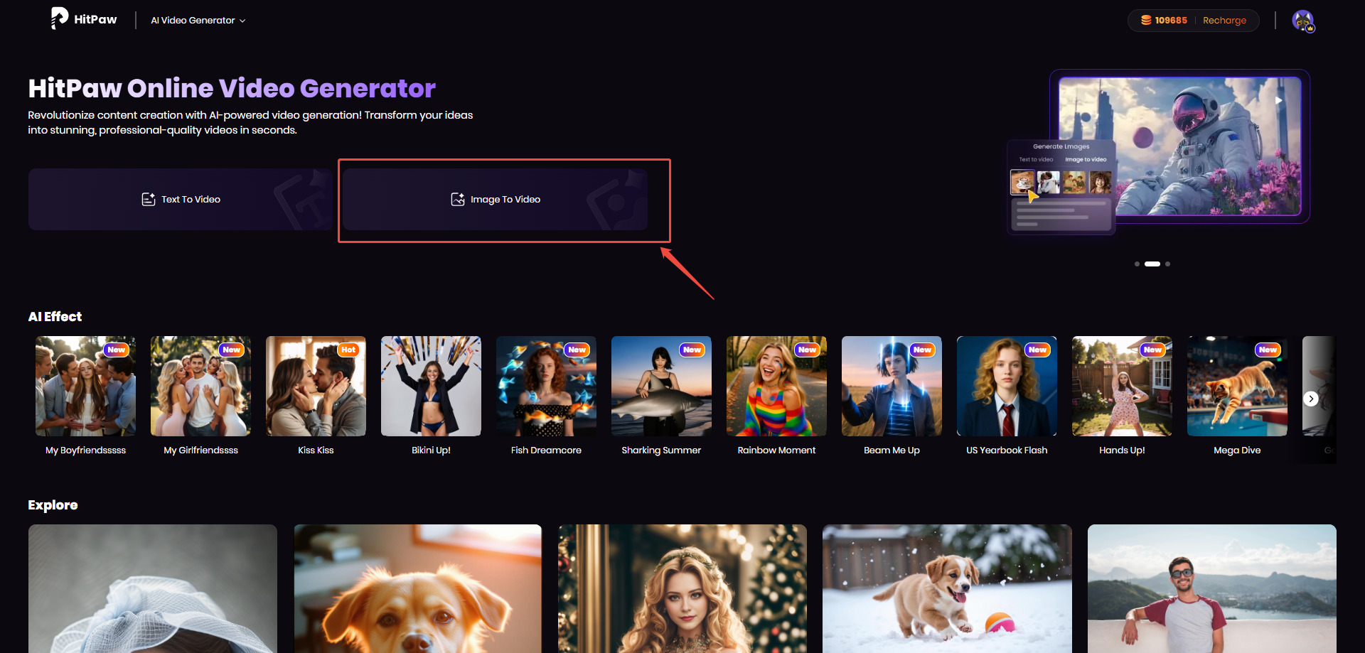 choose image to video