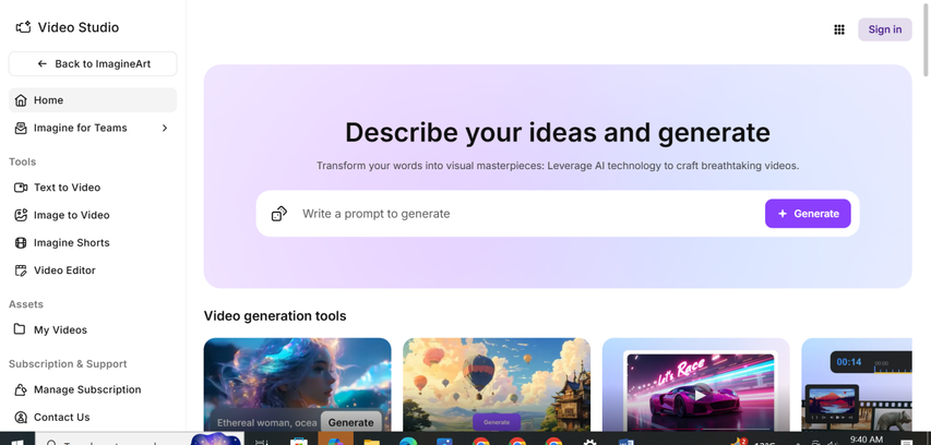 ugc video ads ai imagine.art