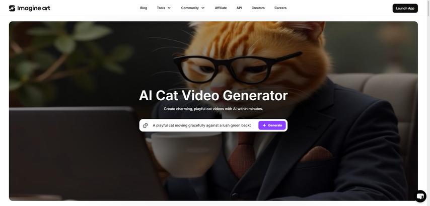 imagineart ai cat video generator