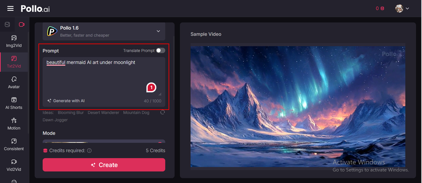 describe your creative idea