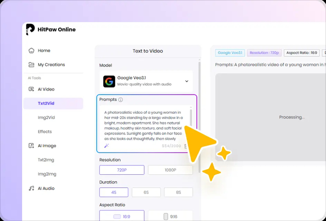 input prompt ai video