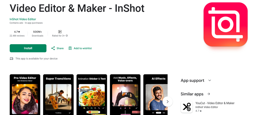 InShot best reel maker