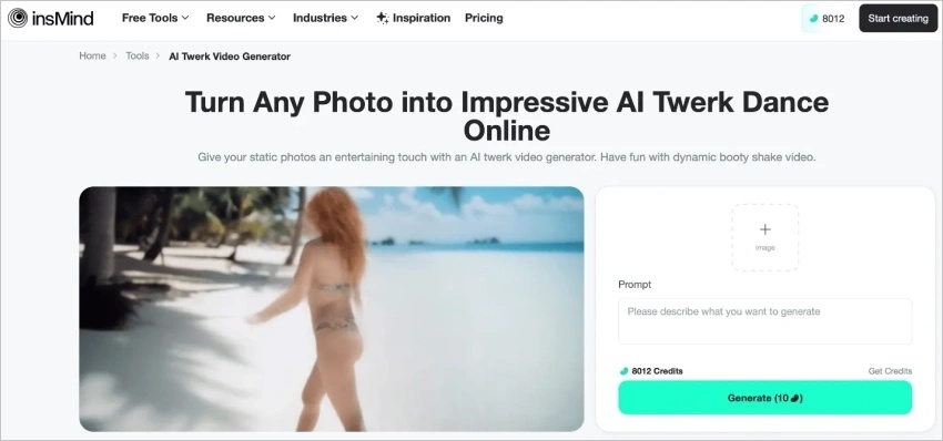 insmind ai twerk generator