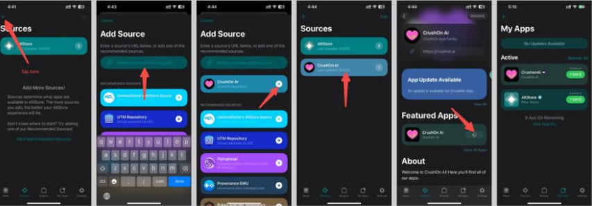 Installing the CrushOn app on iOS device
